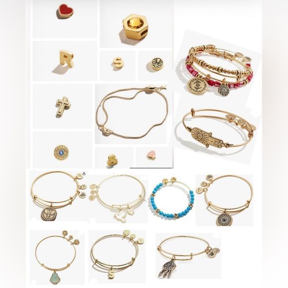 Alex and Ani Jewelry - Alex & Ani Create Chain Clasp Bracelet With Slider Charms Expandable Bracelets